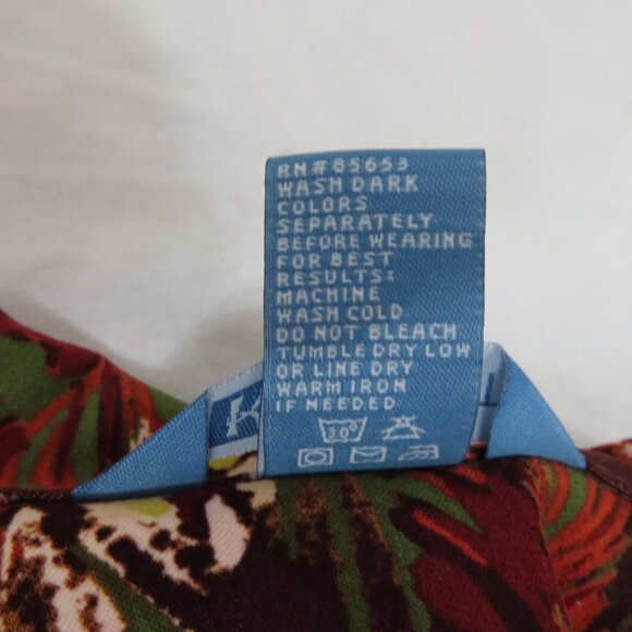 Koret Button Up Leaf Pattern Soft Shirt Sz. S - Picture 9 of 9